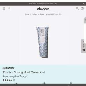 Davines strong hold cream gel
